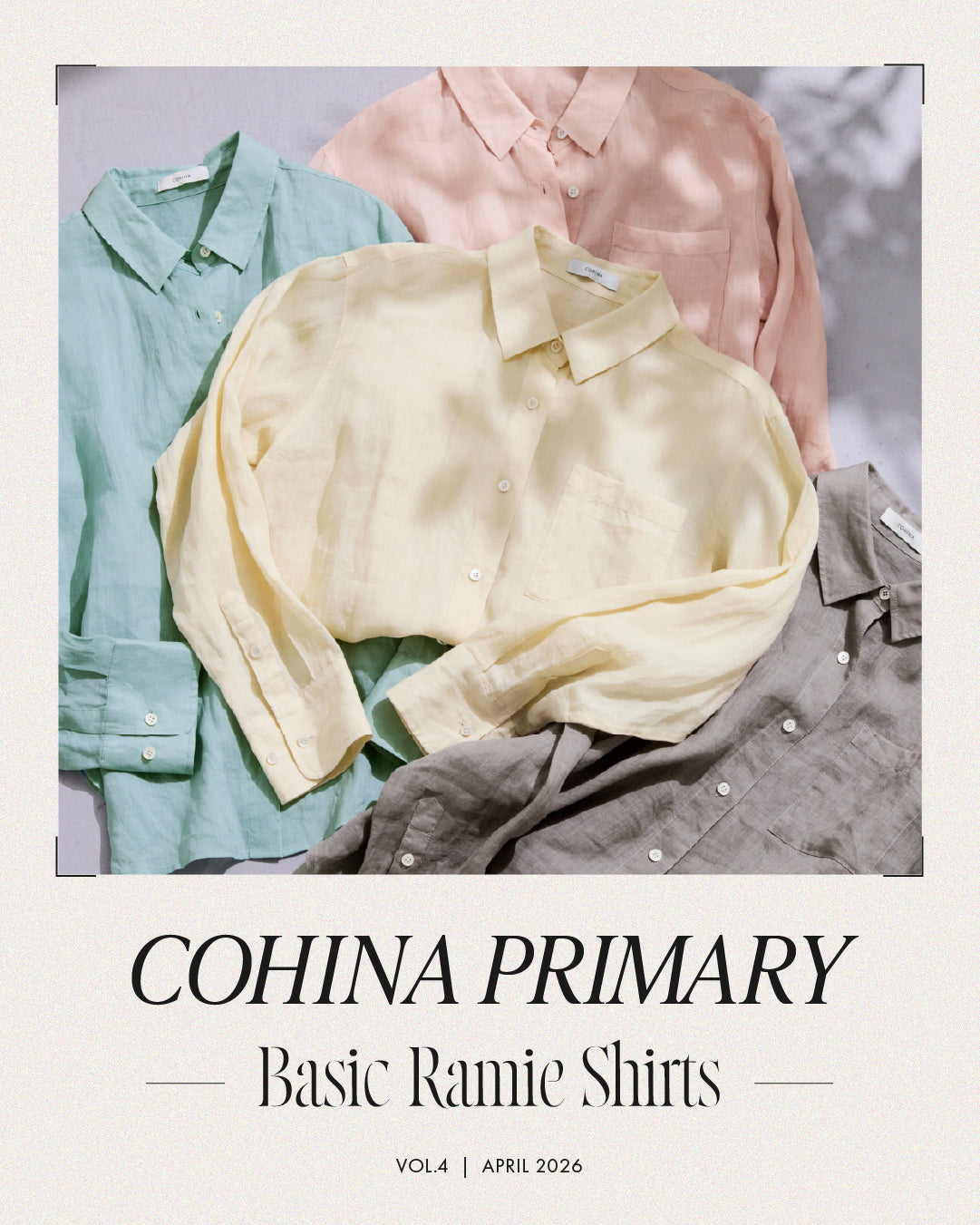 COHINA PRIMARY vol4, ベーシックラミーシャツ – COHINA STORE