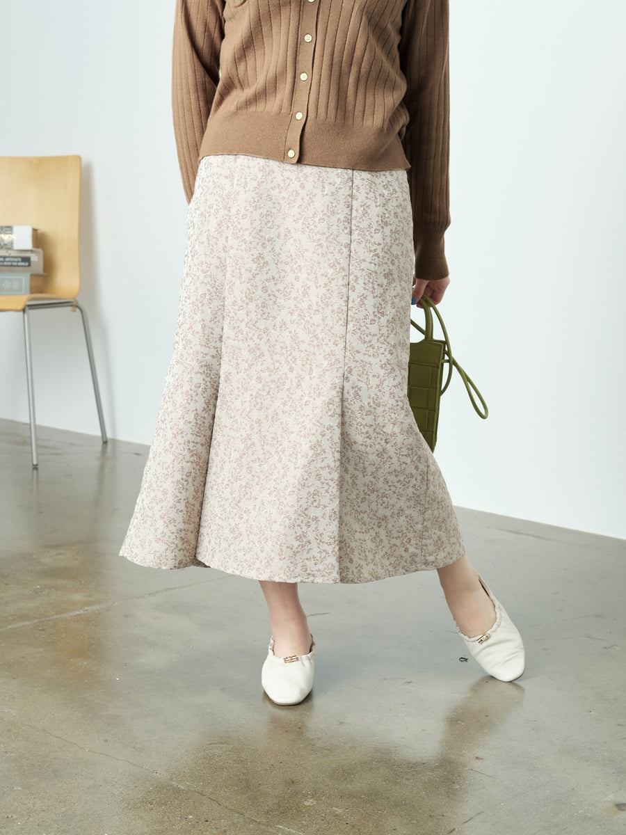 フラワージャカードマーメイドスカート | 小柄向け女性ブランド