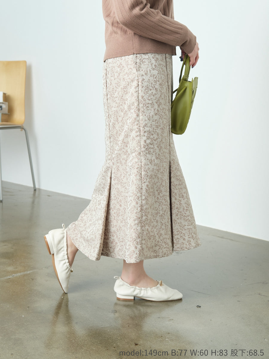 フラワージャカードマーメイドスカート | 小柄向け女性ブランド