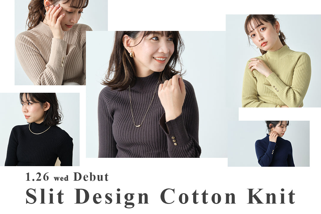 Slit Design Cotton Knit 1.26 wed Debut