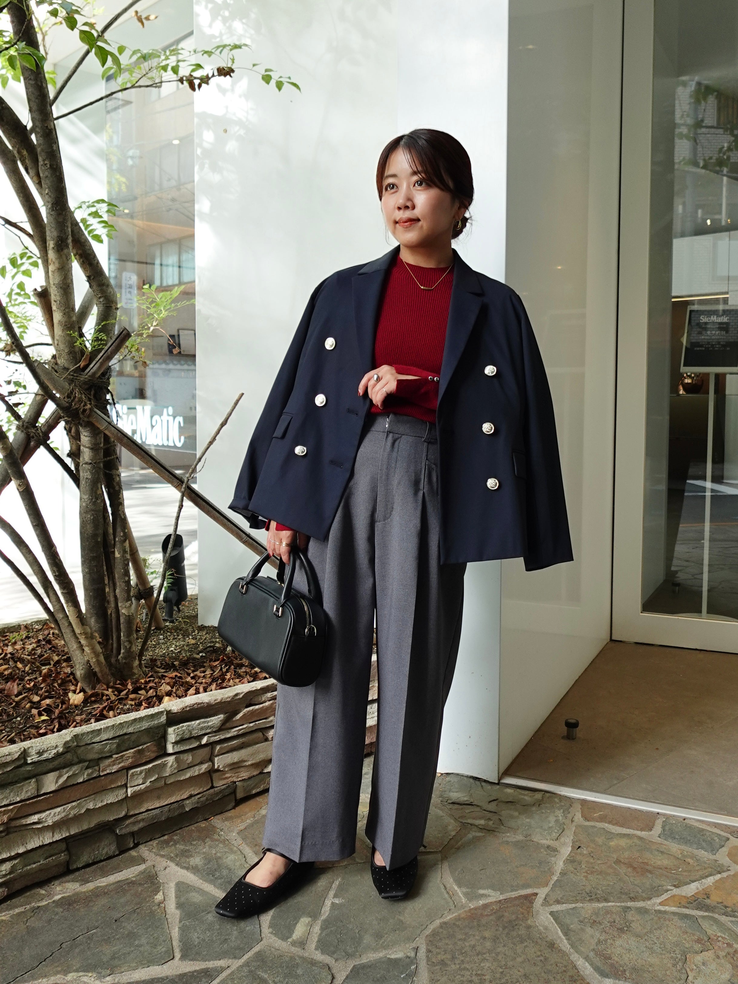 新品 COHINA コヒナ ダブル ブレザー ジャケット 紺ブレ 金ボタン ゴールドボタンダブルジャケット | 小柄・低身長女性向けファッション