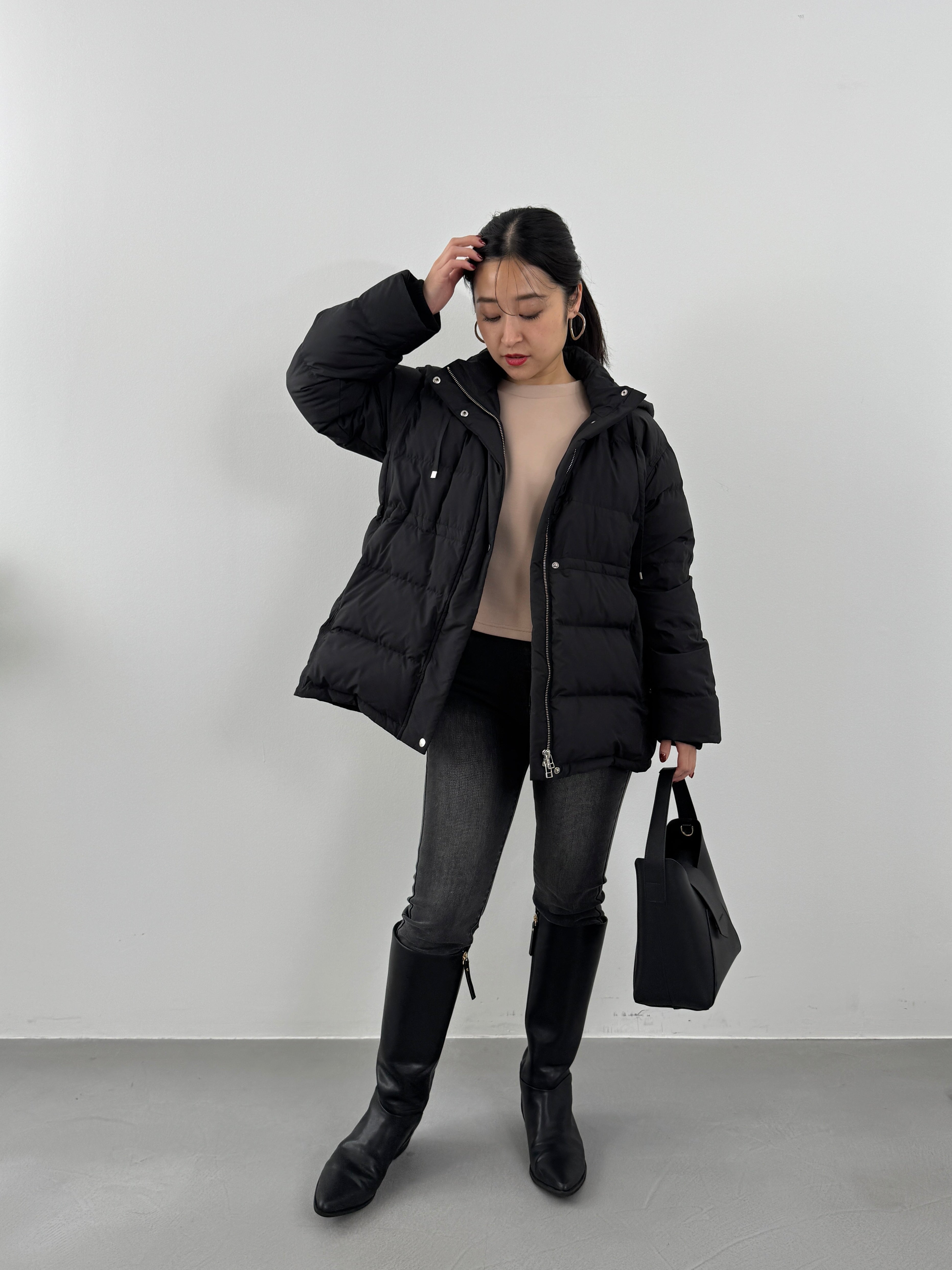 ハイストレッチブラックスキニー -short & regular| 小柄・低身長女性