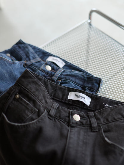 【Healthy DENIM×COHINA】Canelé ストレートデニム-short & regular 　[通常]