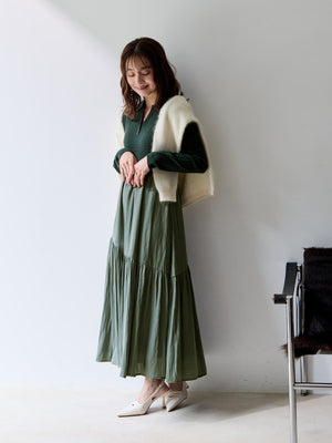 ミニケーブルティアードドッキングワンピース-short & regular　[通常]