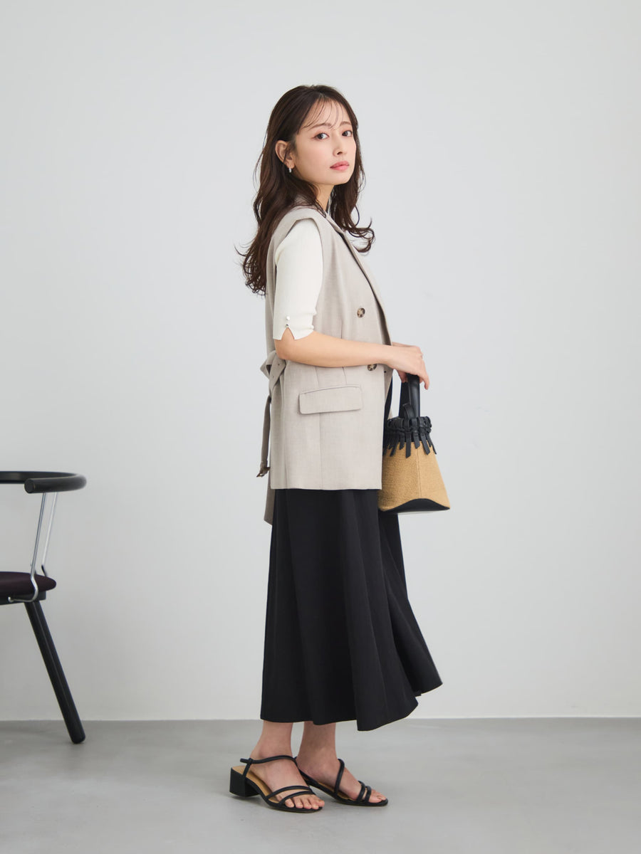 レイヤードデザインキャミワンピース-short & regular　[通常]