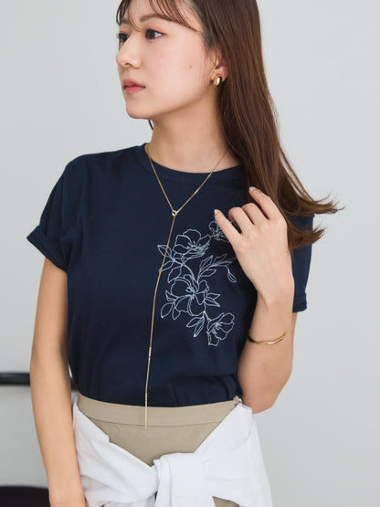 エンブロイダリーボタニカルＴシャツ　[通常]