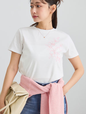 エンブロイダリーボタニカルＴシャツ【通常】