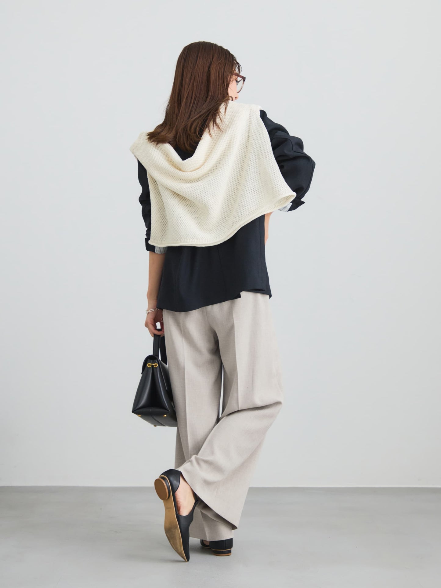 リネンライクゴールドボタンダブルジャケット　[通常]