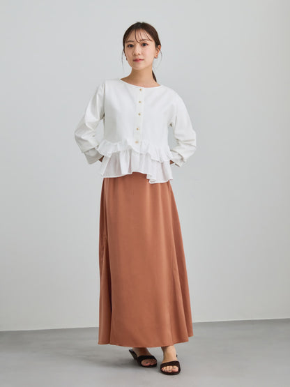 アシメナローサテンスカート-short & regular　[通常]