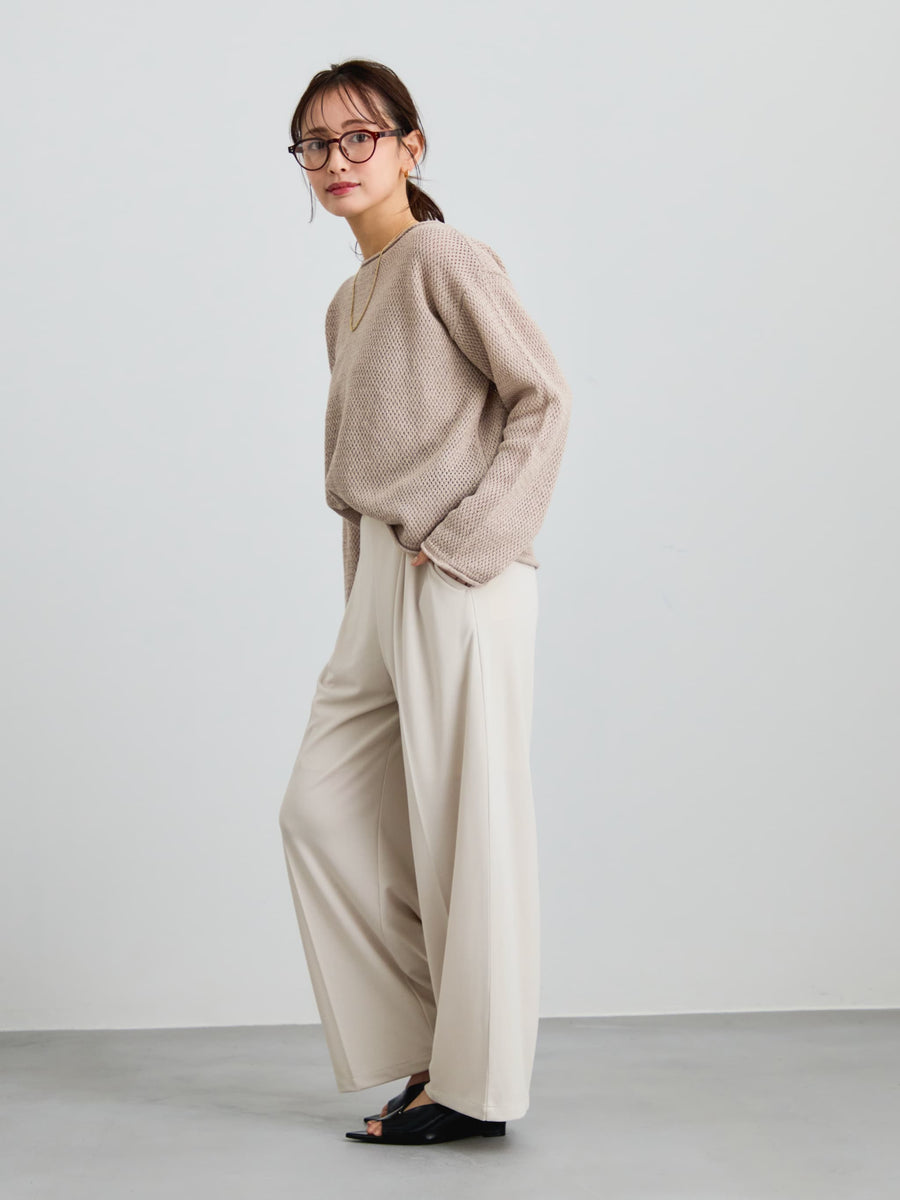 【UVカット/ウォッシャブル/防シワ】リラクシータックパンツ-short & regular　[通常]