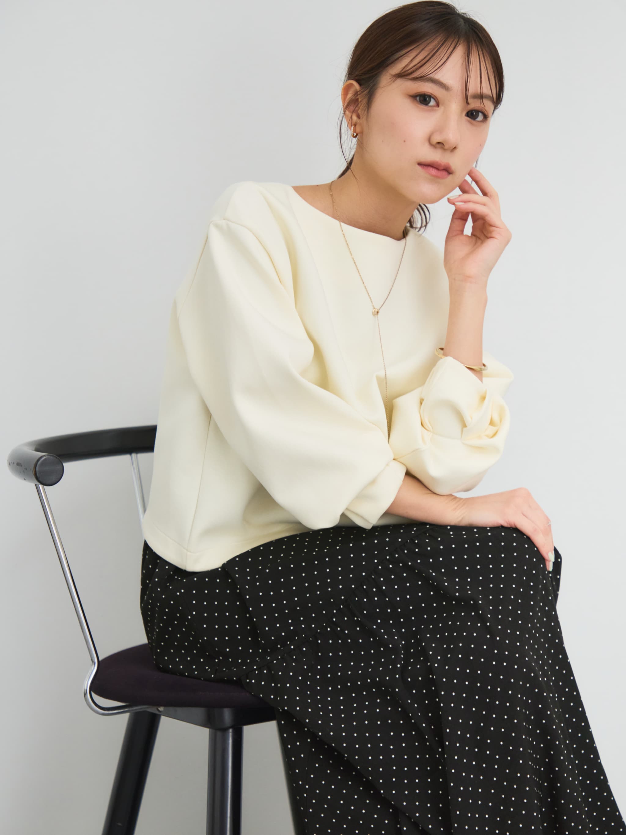 ダンボールトップスドットキャミワンピセット-short & regular | 小柄