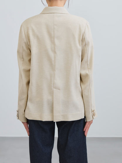 リネンライクゴールドボタンダブルジャケット　[通常]