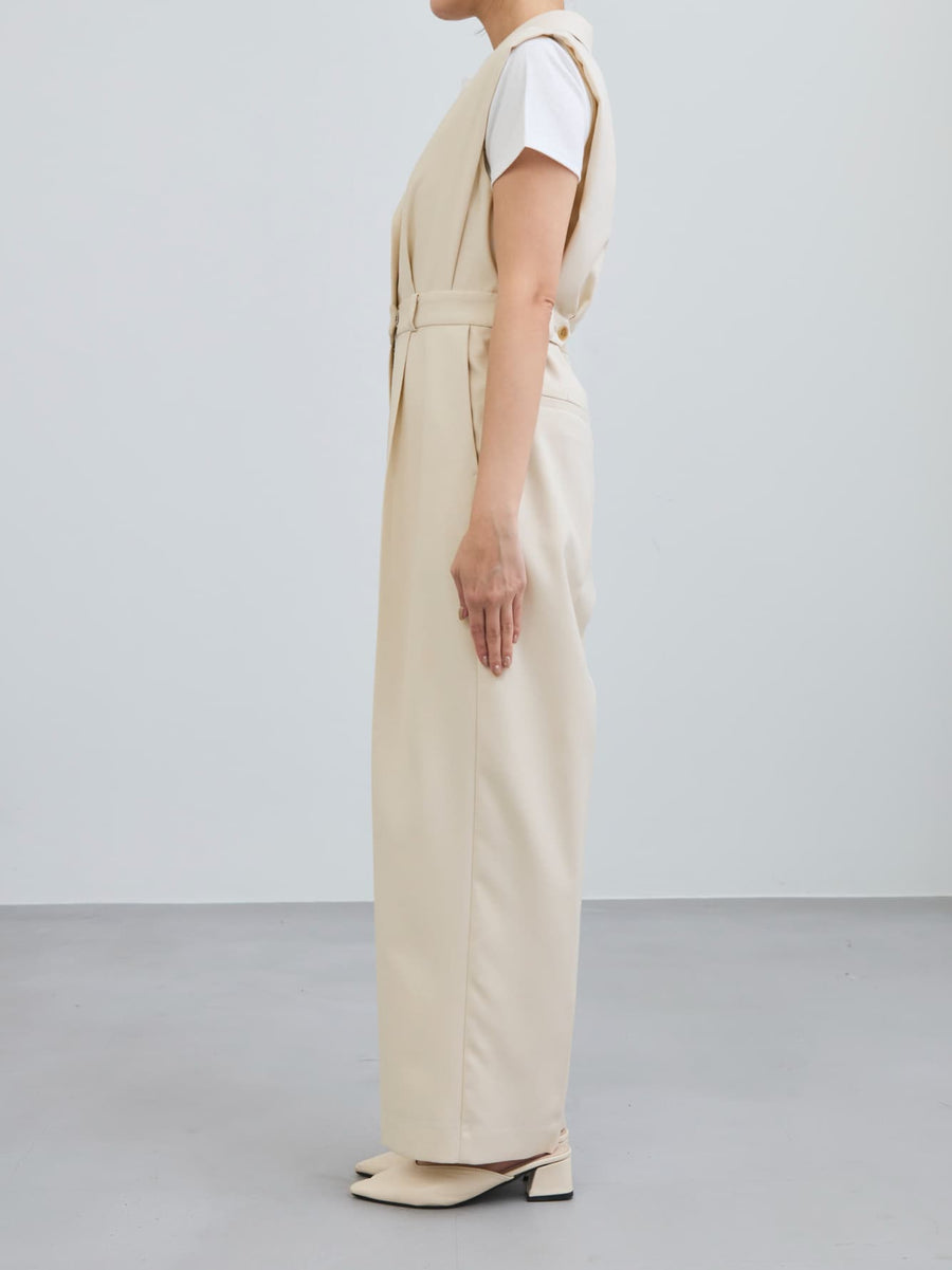 ショルダータックテーラードオールインワン-short & regular　[通常]