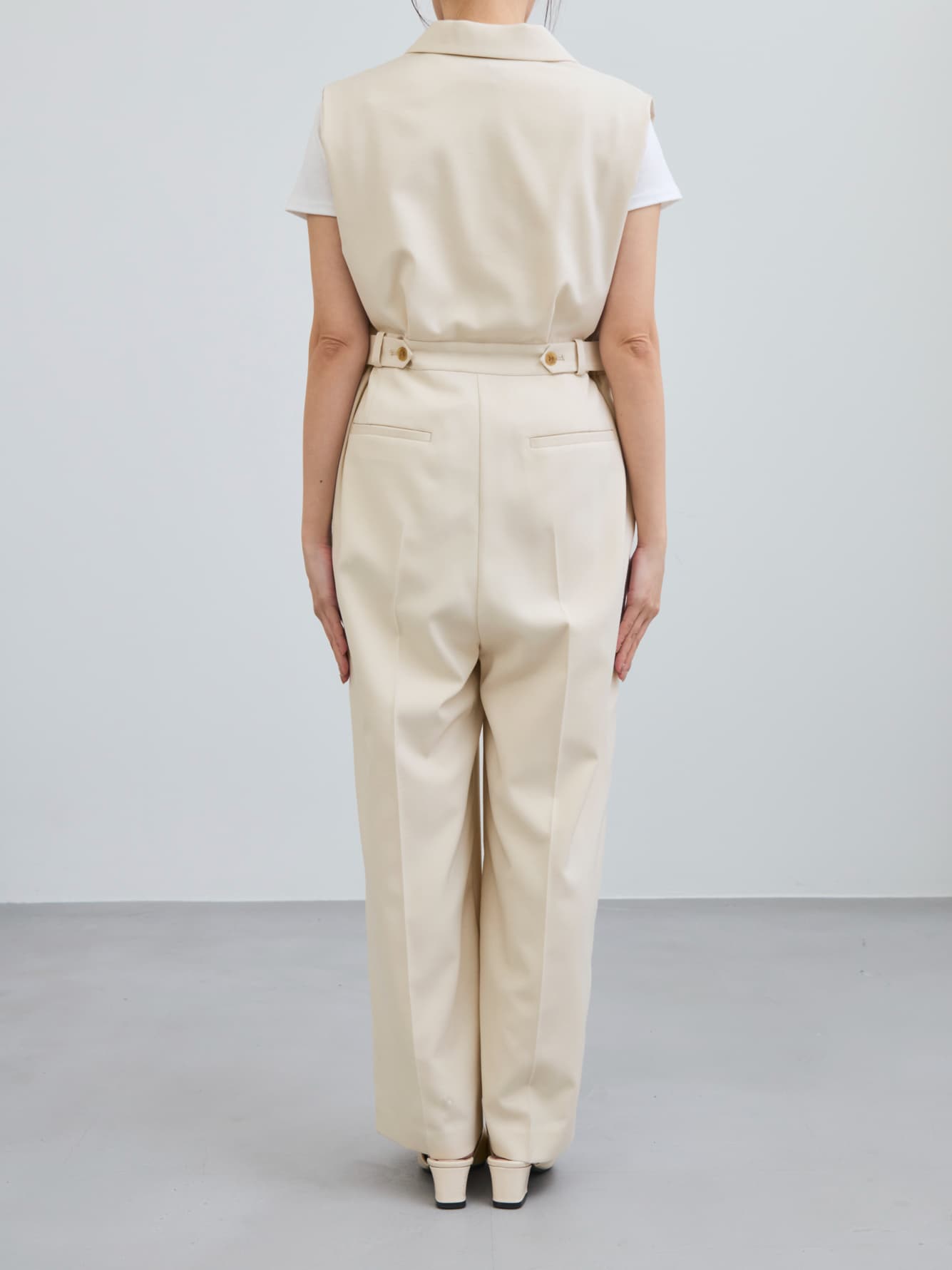 ショルダータックテーラードオールインワン-short & regular　[通常]