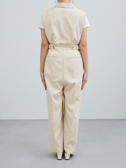 ショルダータックテーラードオールインワン-short & regular　[通常]