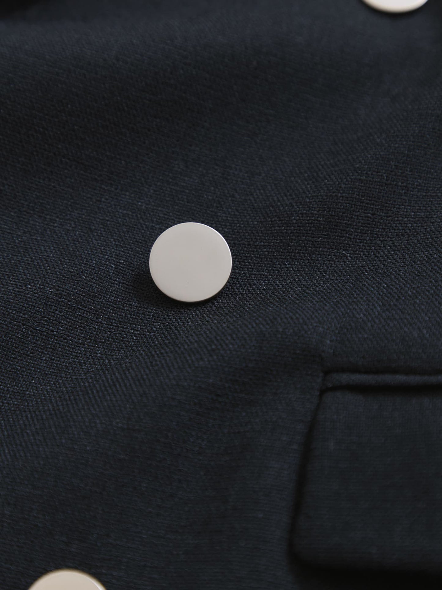 リネンライクゴールドボタンダブルジャケット　[通常]