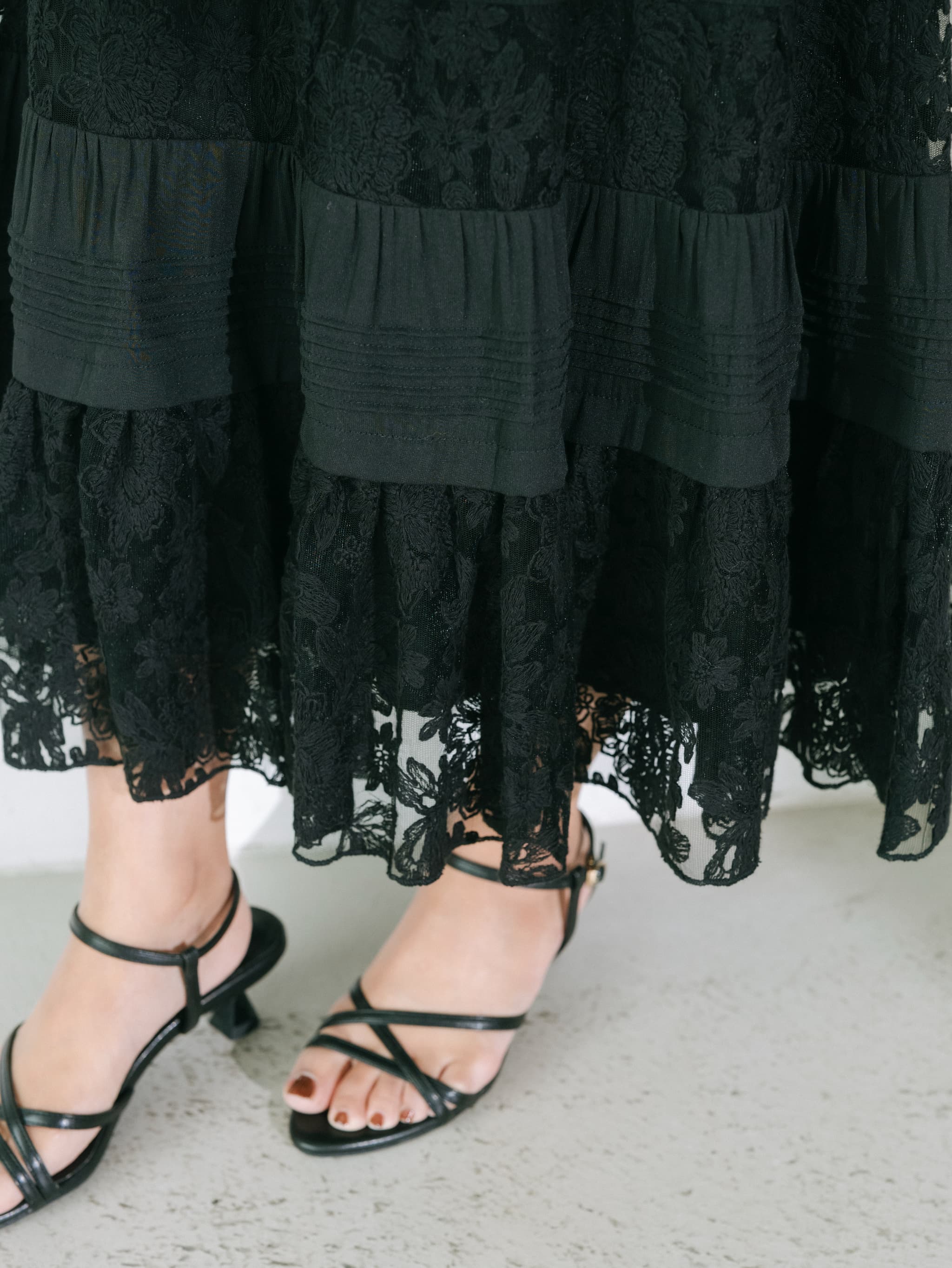 レースティアードスカート-short & regular | 小柄・低身長女性