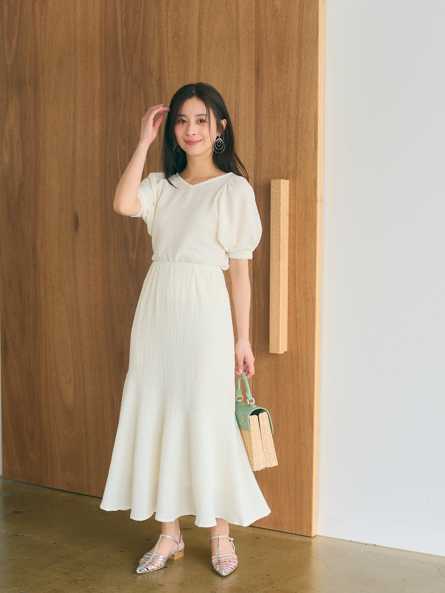 シャーリングカット2wayトップス | 小柄・低身長女性向け