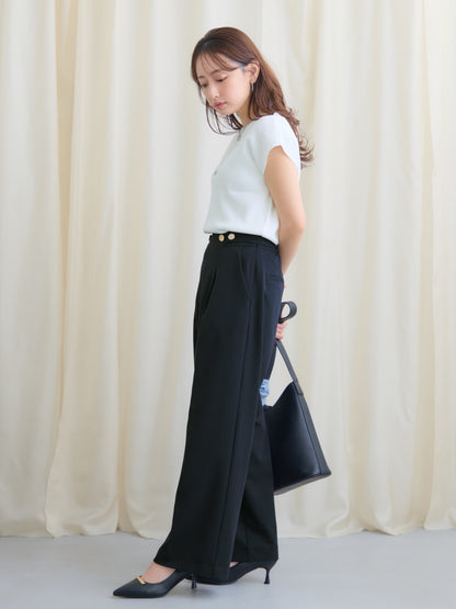 ウエストボタンマリンパンツ-short & regular　[通常]