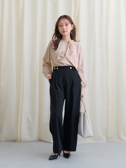 ウエストボタンマリンパンツ-short & regular　[通常]