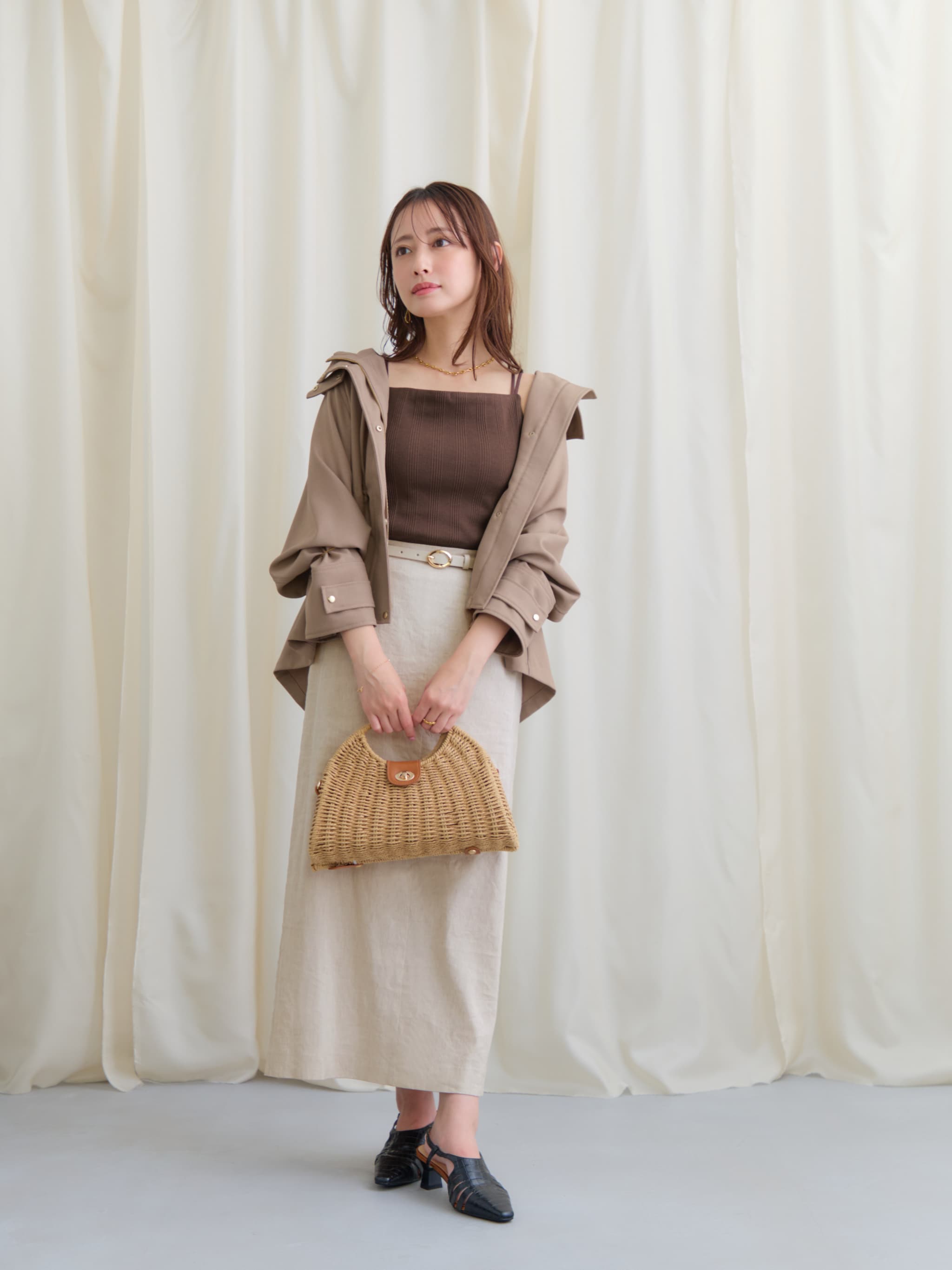 テントラインフーデッドブルゾン | 小柄・低身長女性向けファッション