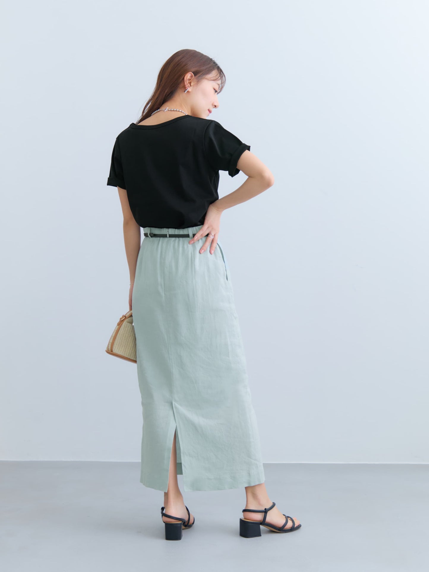 【接触冷感】シルケットコットンベーシックTシャツ　[通常]