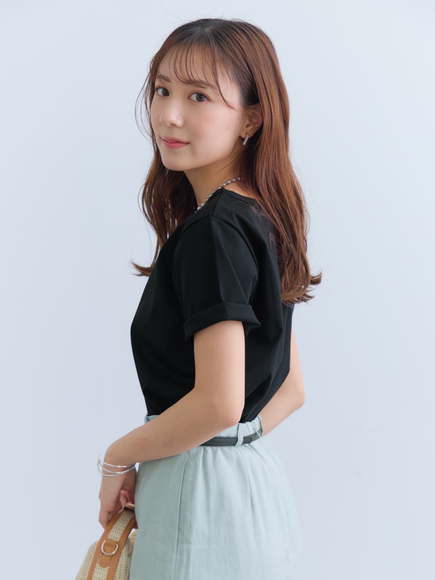 【接触冷感】シルケットコットンベーシックTシャツ　[通常]