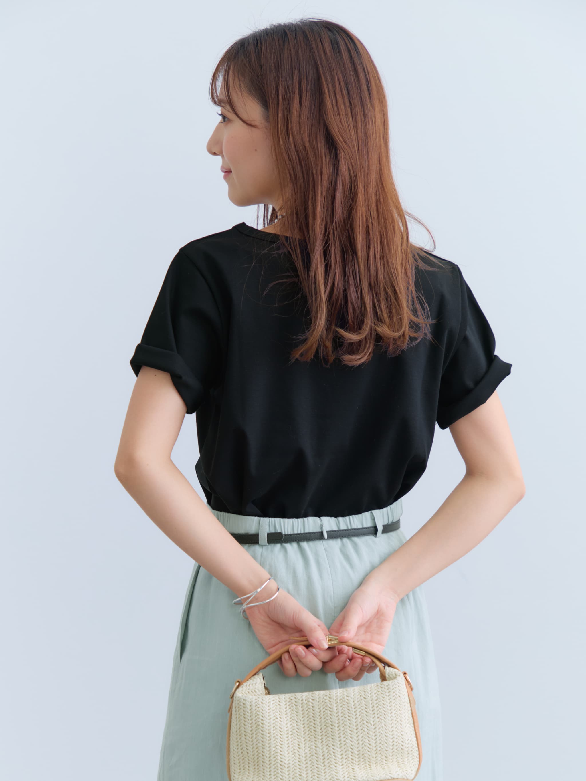 接触冷感】シルケットコットンベーシックTシャツ | 小柄・低身長女性