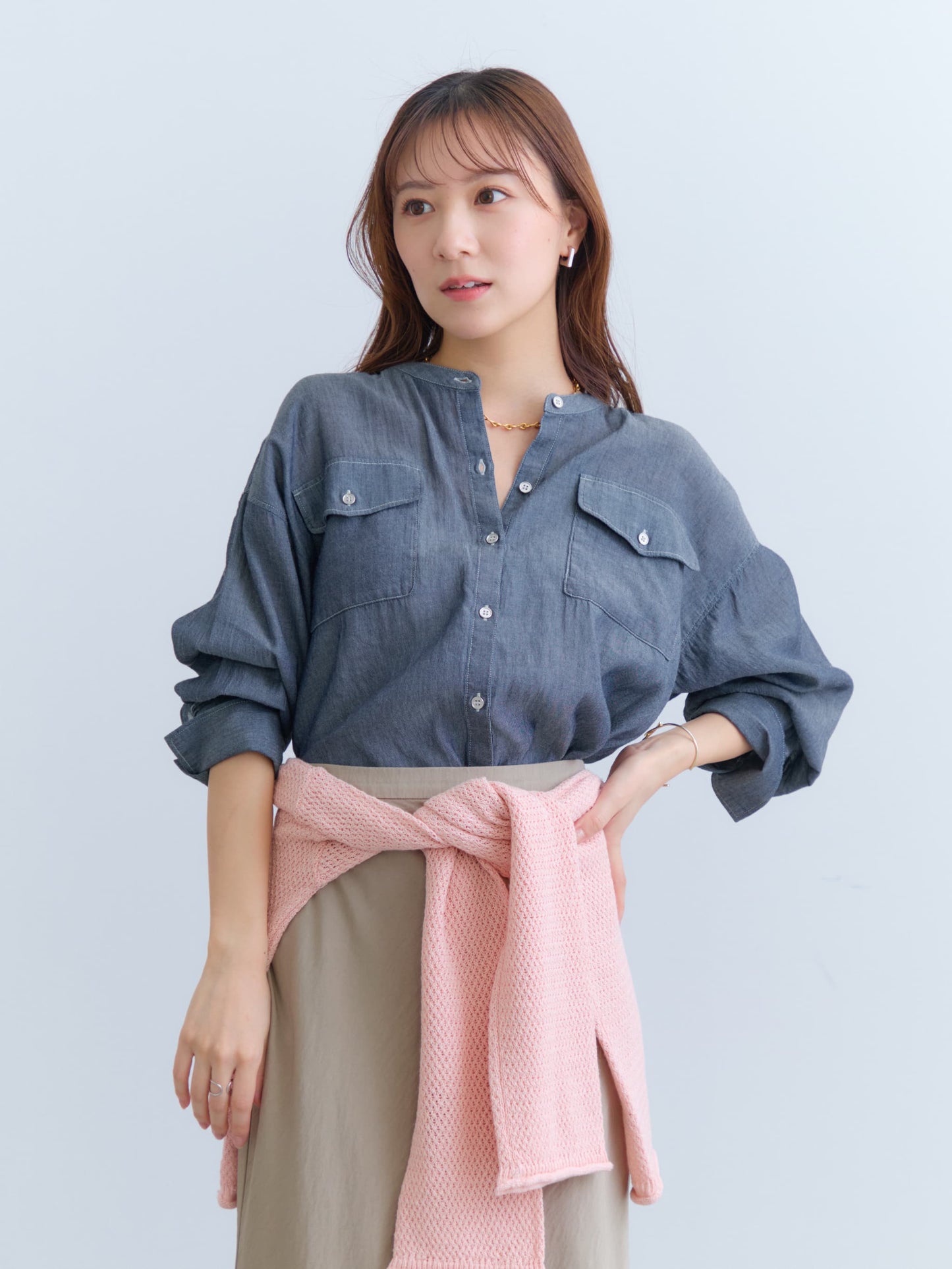 シアーデニムシャツ　[通常]