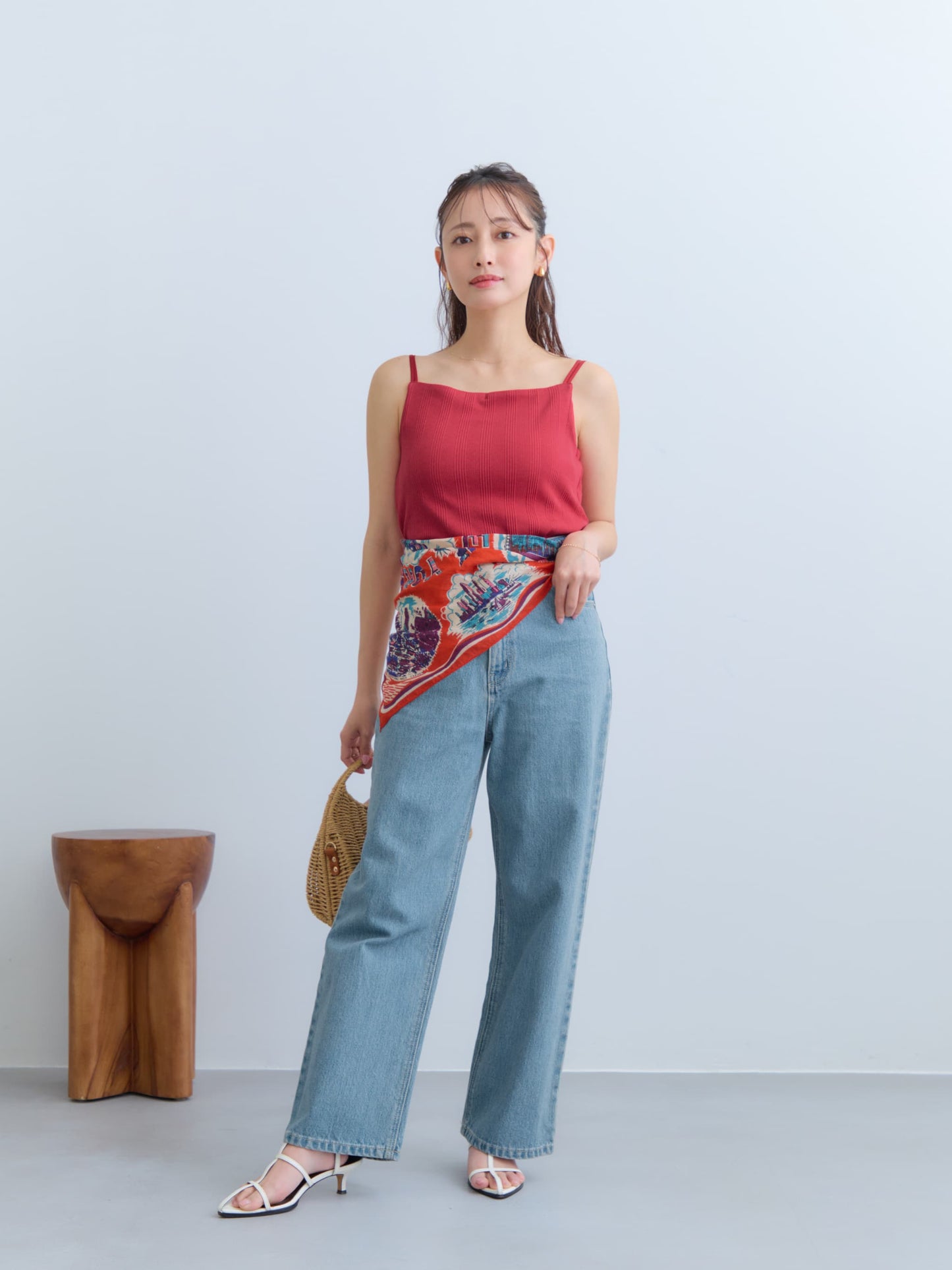 カップ付きバッククロスキャミソール　[通常]