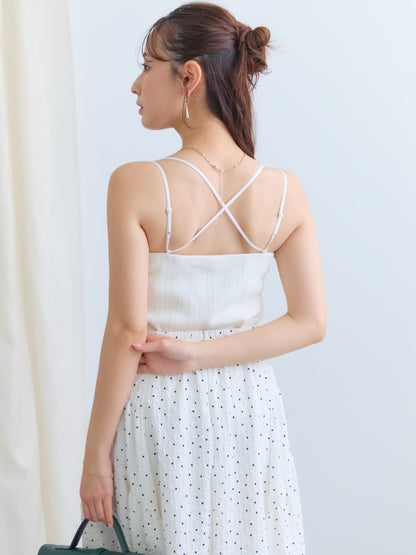 カップ付きバッククロスキャミソール　[通常]