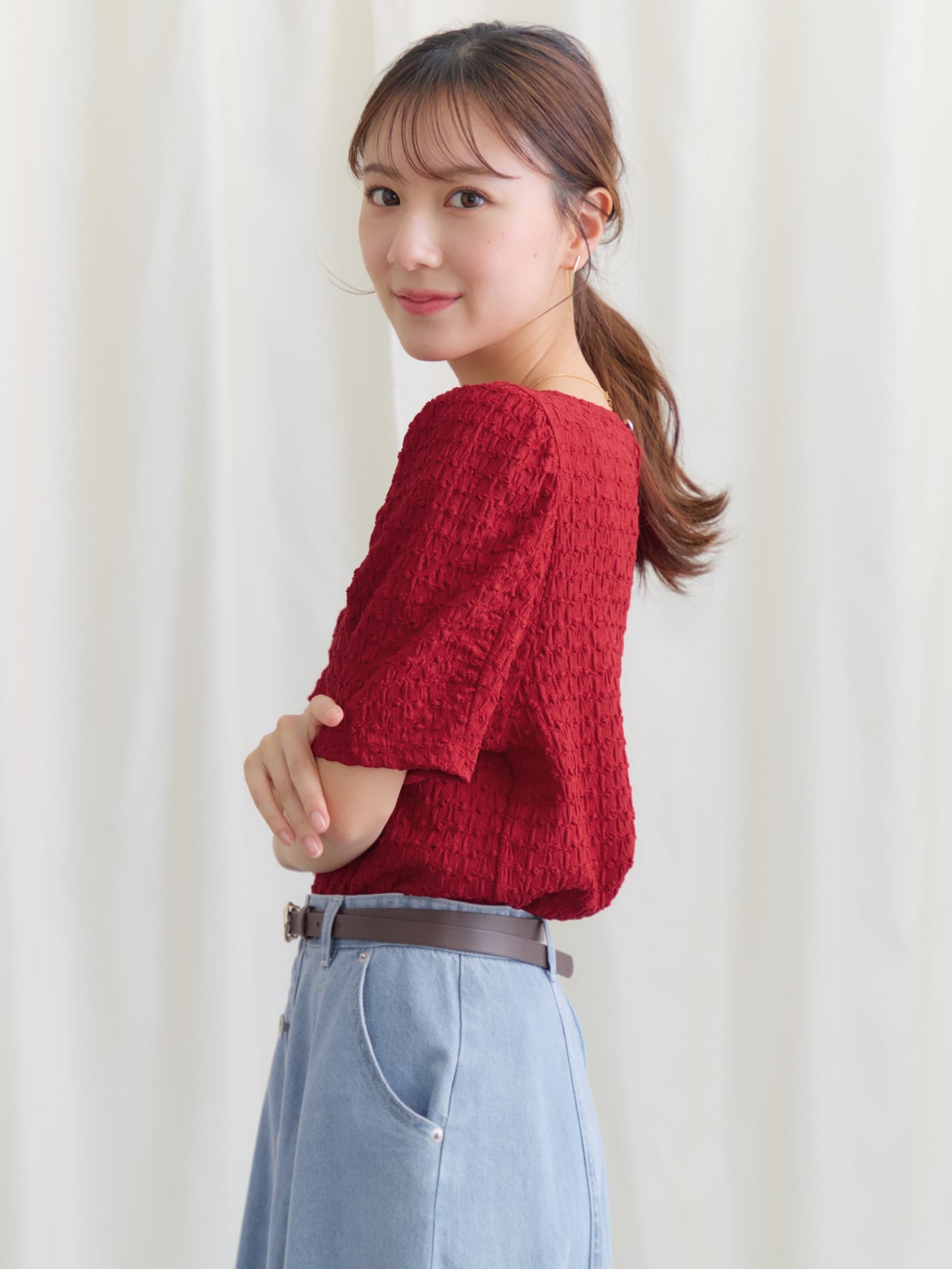 パフスリーブカットソー　[通常]