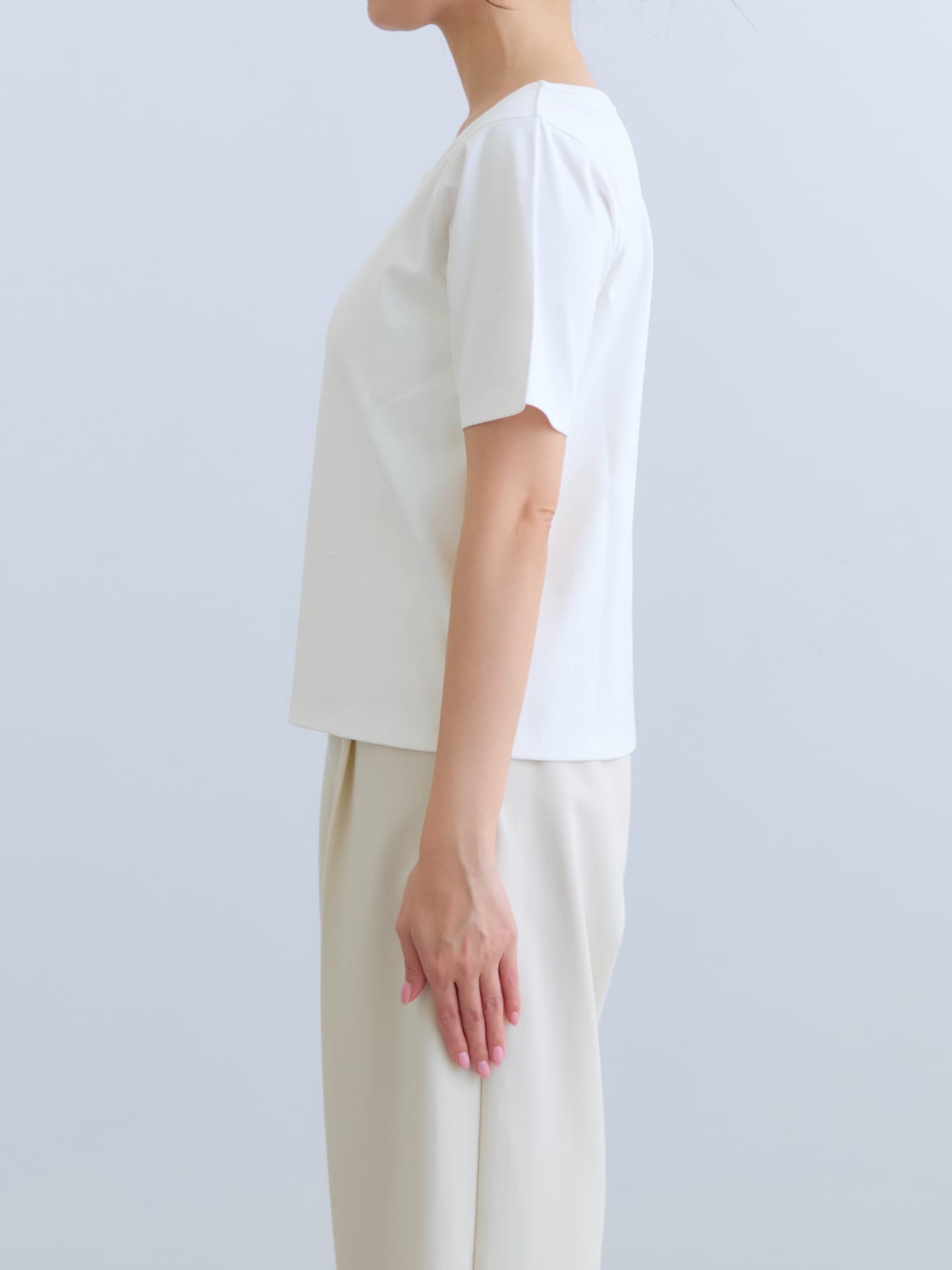 接触冷感】シルケットコットンベーシックTシャツ | 小柄・低身長女性