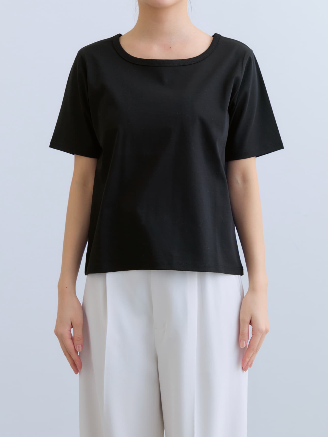 接触冷感】シルケットコットンベーシックTシャツ | 小柄・低身長女性