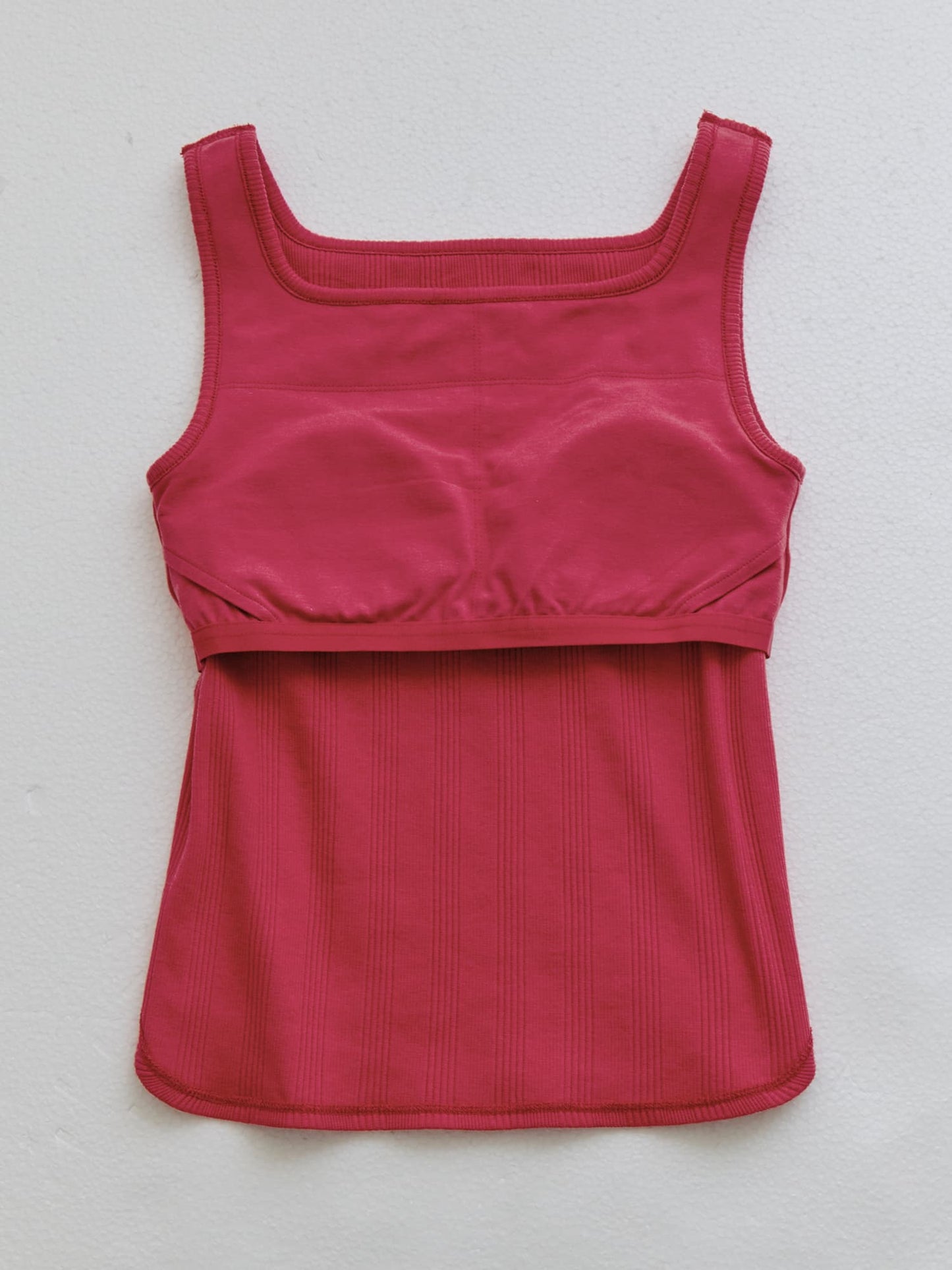 カップ付きスクエアネックタンクトップ　[通常]