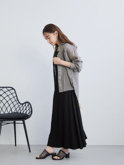 カップ付きスクエアネックワンピース-short & regular　[通常]