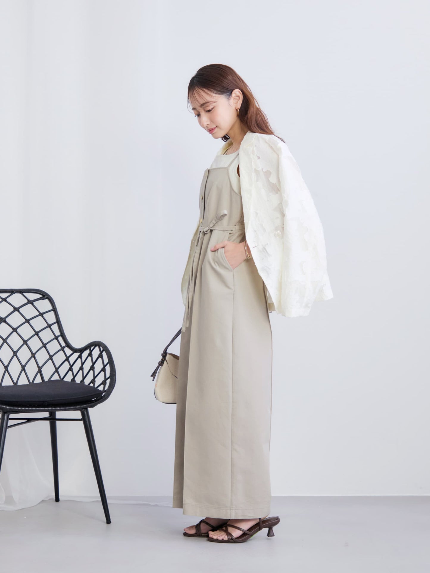 デニムライクオールインワン-short & regular　[通常]