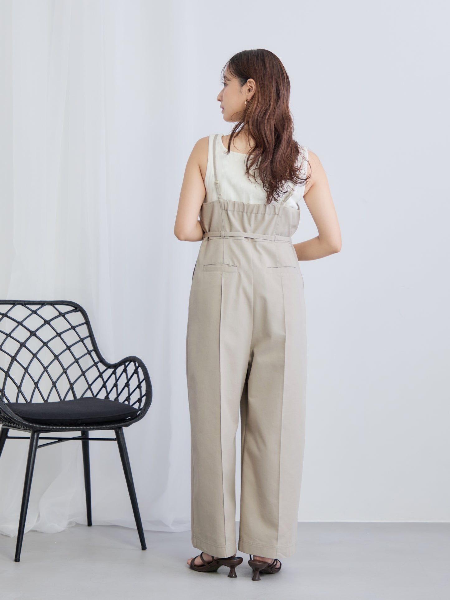 デニムライクオールインワン-short & regular　[通常]