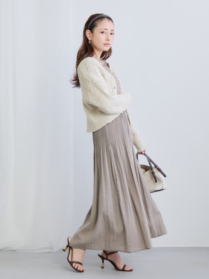 プリーツシアーワンピース-short & regular　[通常]