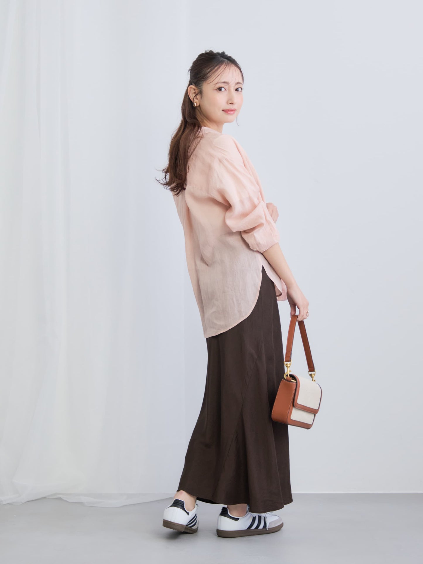 アセテートバックサテンナロースカート-short & regular　[通常]