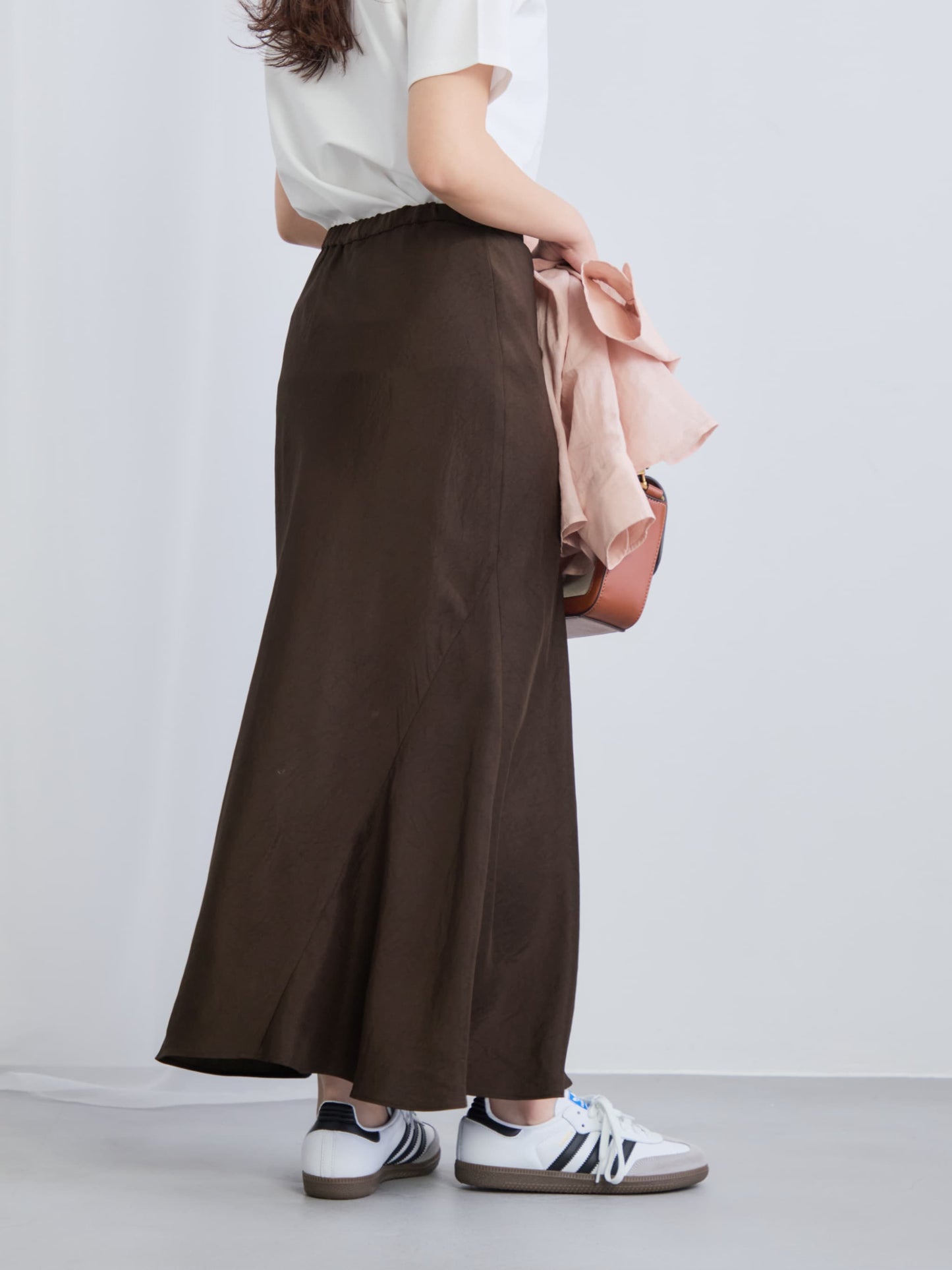 アセテートバックサテンナロースカート-short & regular　[通常]