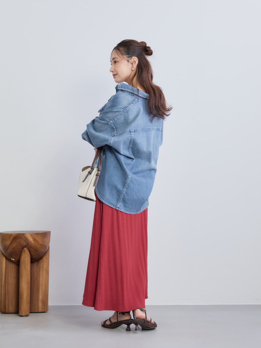 【Healthy DENIM×COHINA】LEMON BALM デニムビッグシャツ　[通常]