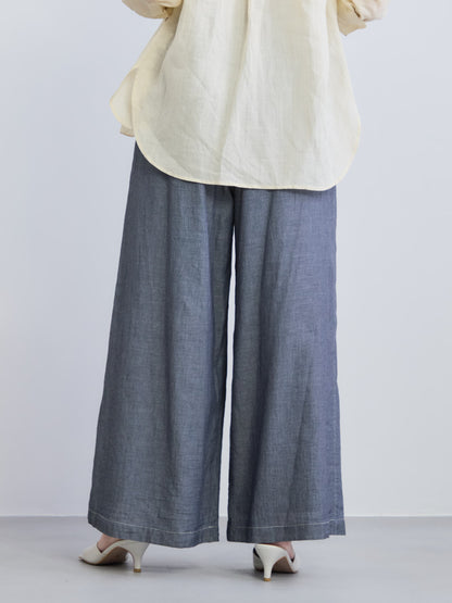 シアーデニムワイドパンツ-short & regular　[通常]