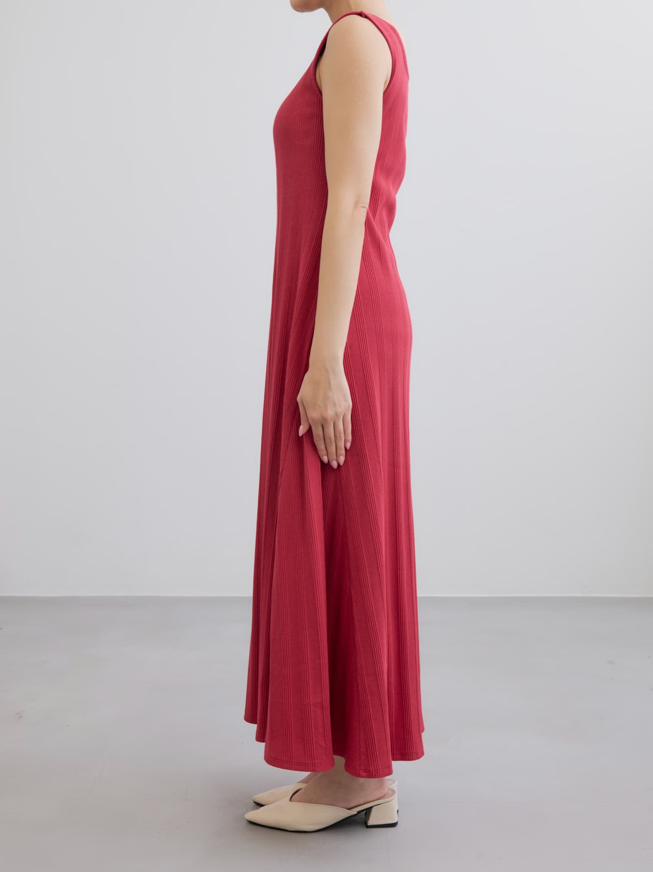 カップ付きスクエアネックワンピース-short & regular　[通常]