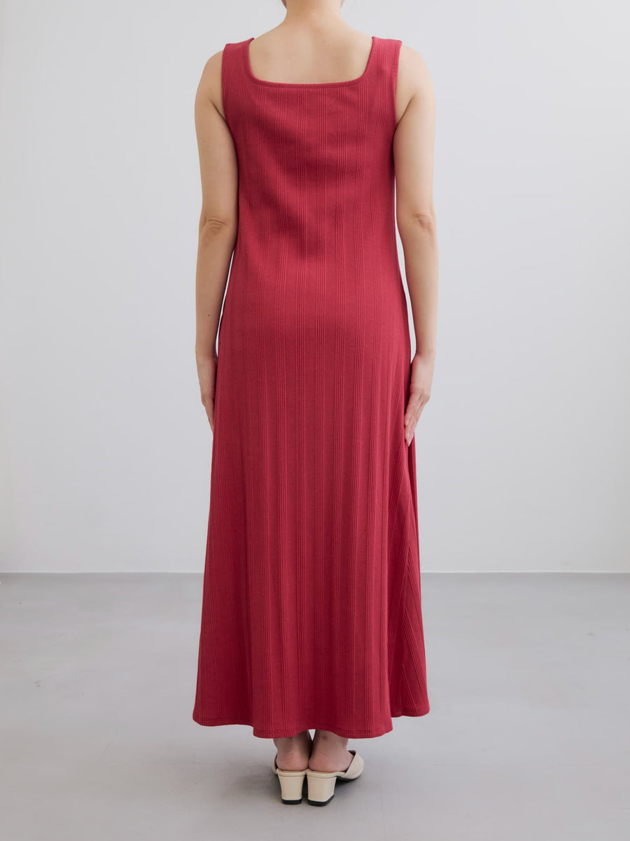 カップ付きスクエアネックワンピース-short & regular　[通常]