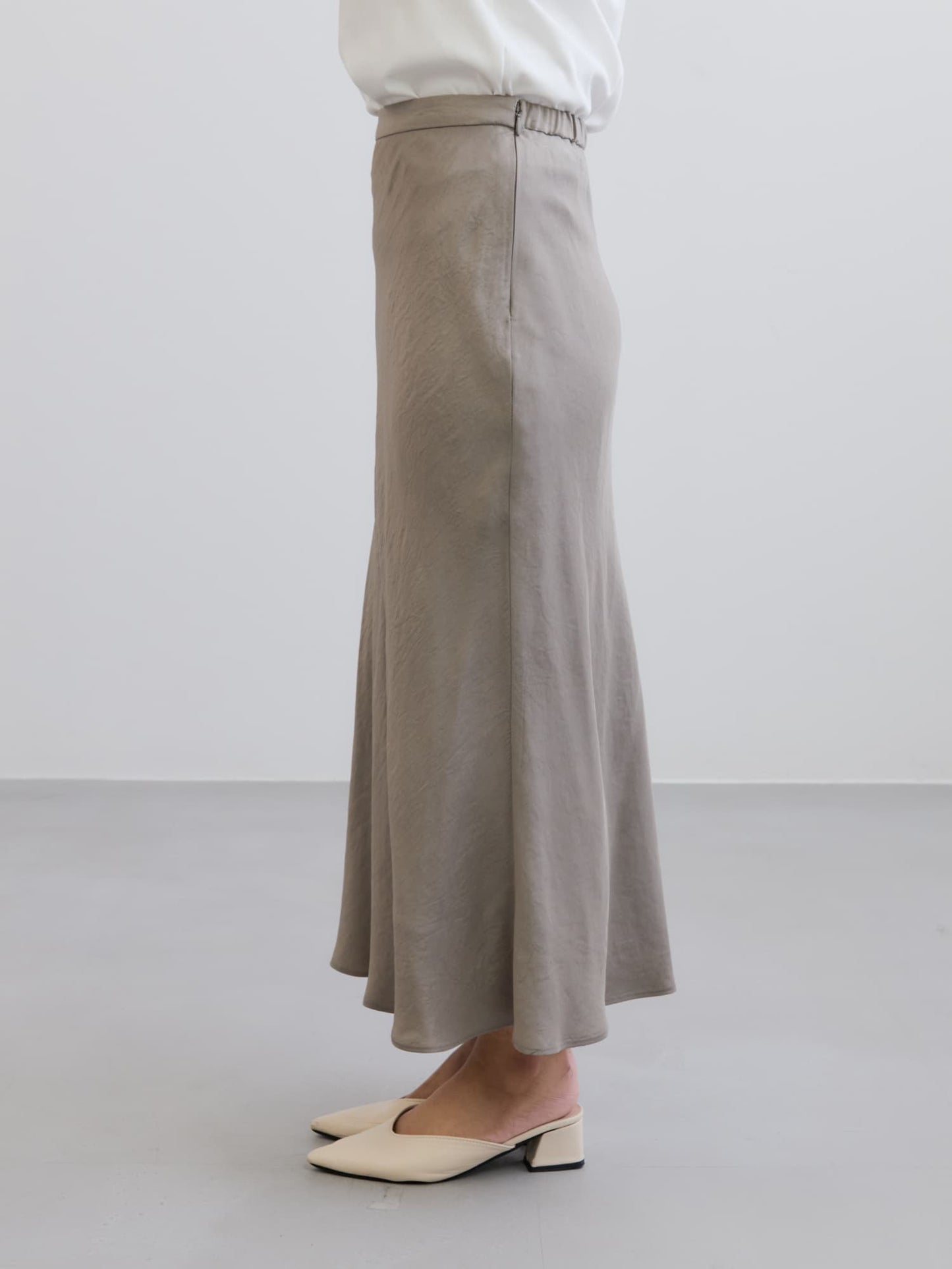 アセテートバックサテンナロースカート-short & regular　[通常]