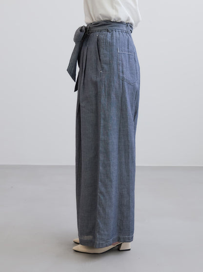 シアーデニムワイドパンツ-short & regular　[通常]