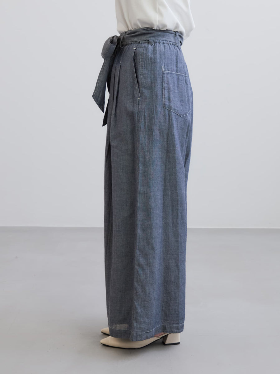 シアーデニムワイドパンツ-short & regular　[通常]