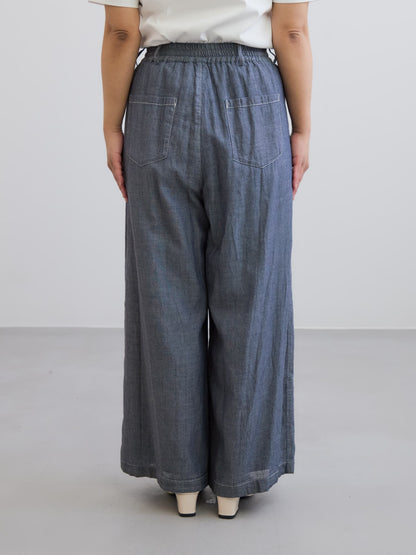 シアーデニムワイドパンツ-short & regular　[通常]
