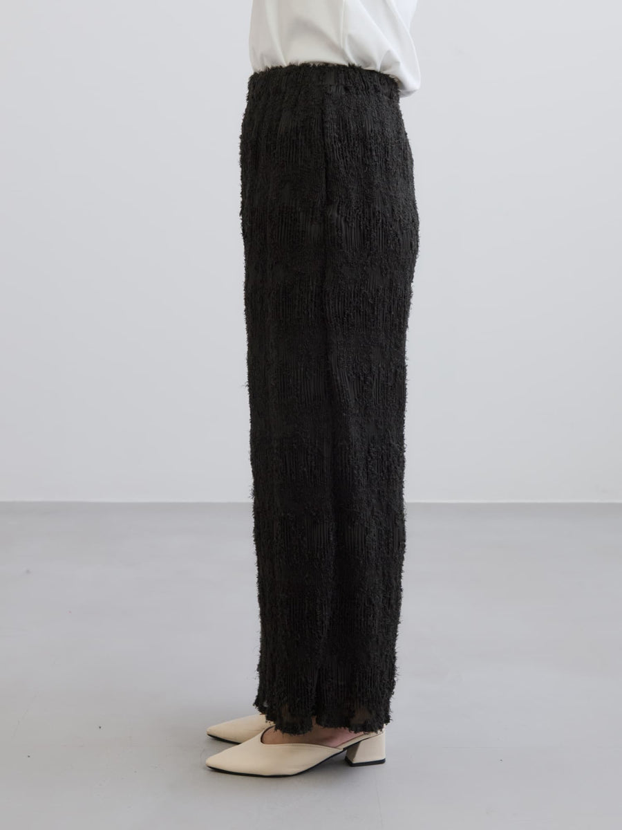 シアージャカードプリーツパンツ-short & regular　[通常]